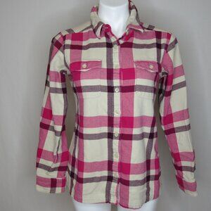 Patagonia Pink FJORD Plaid Flannel Shirt Women's S Small